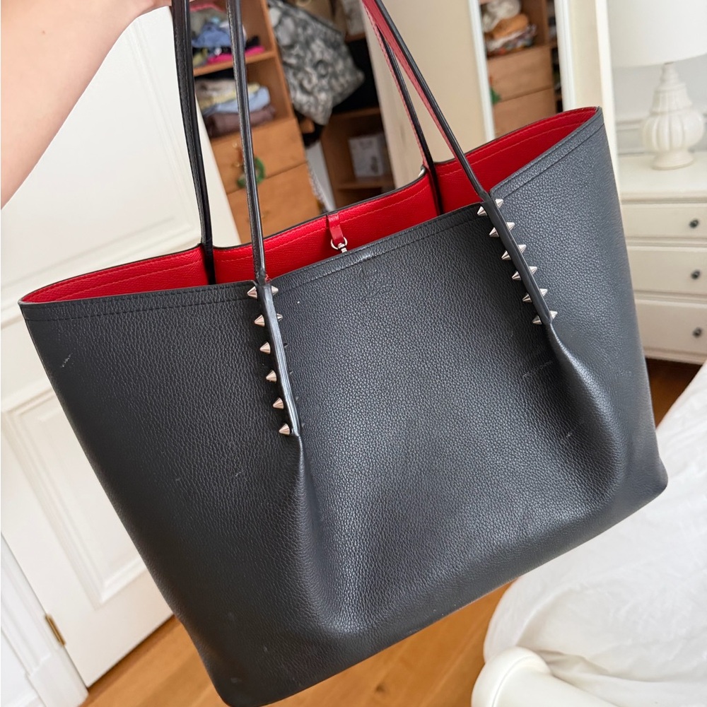 Christian Louboutin Black Tote with Red Interior